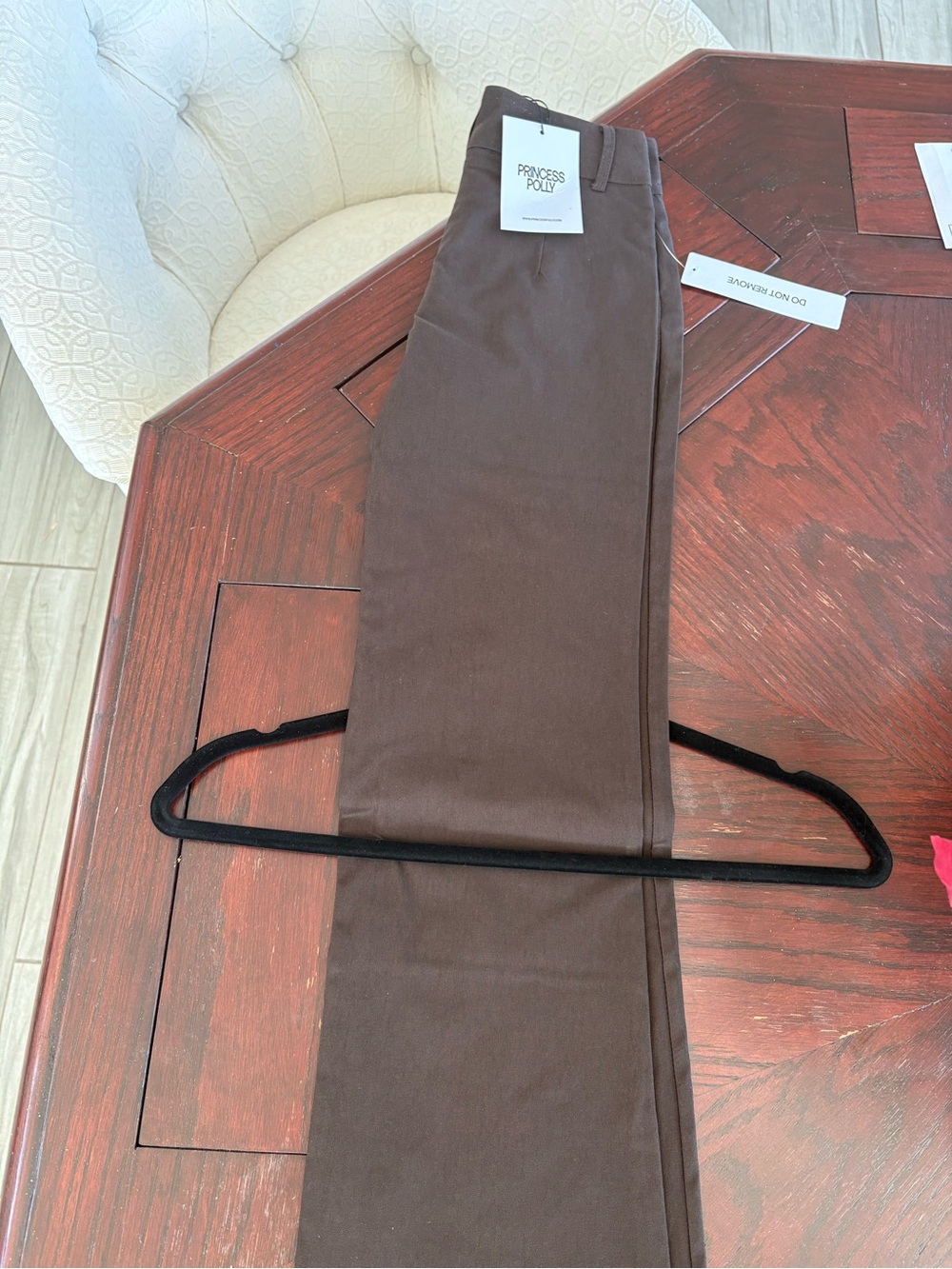 Princess Polly Men's Dark Brown Slim Chinos